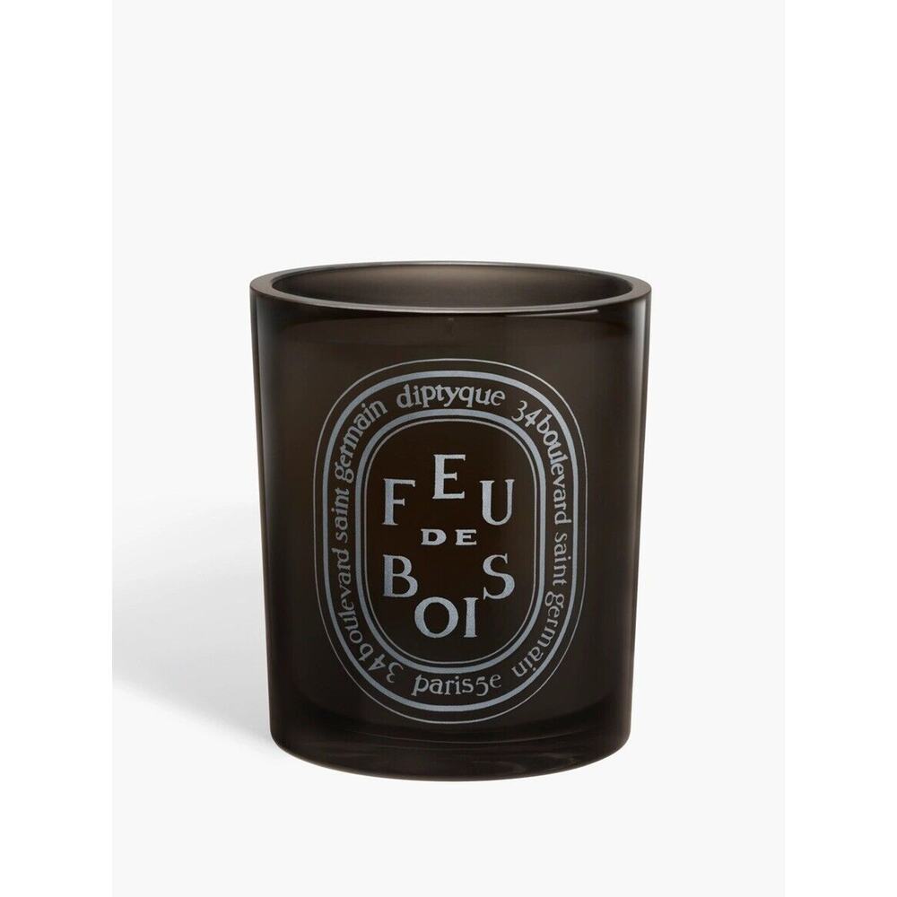 Chic! Diptyque - Feu De Bois - Candle Holder Glass Vessel - Size Medium 10.2 oz